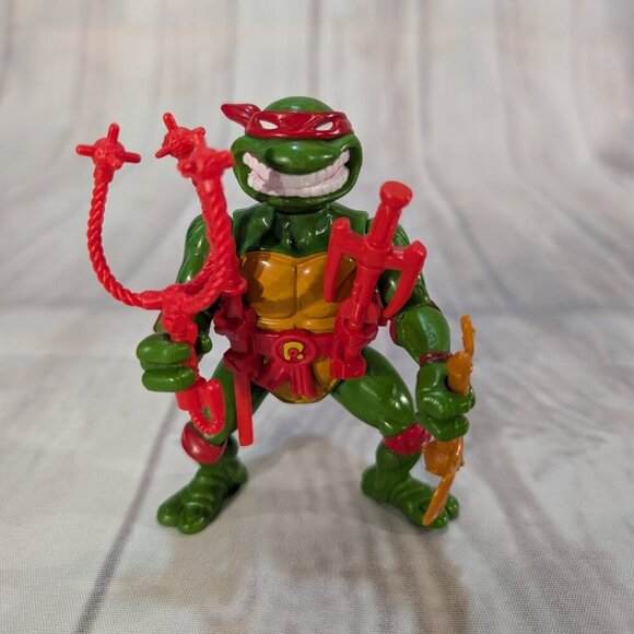 Vintage 1988 Teenage Mutant Ninja Turtles Raphael Action Figure - Picture 1 of 8